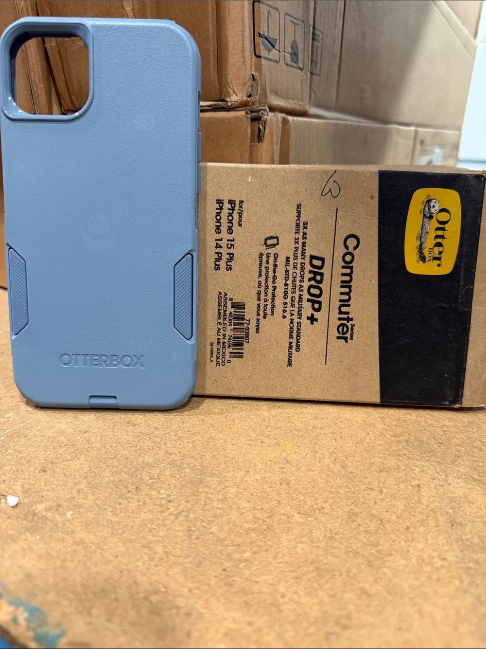 OtterBox Commuter Series iPhone 15 Plus Case in Dusty Blue